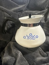 Vintage Corning Ware Blue Cornflower 6 Cup Tea Pot With Lid