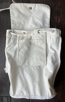 Laude the Label Off White Canvas Convertible Tote Bag  display picture 1