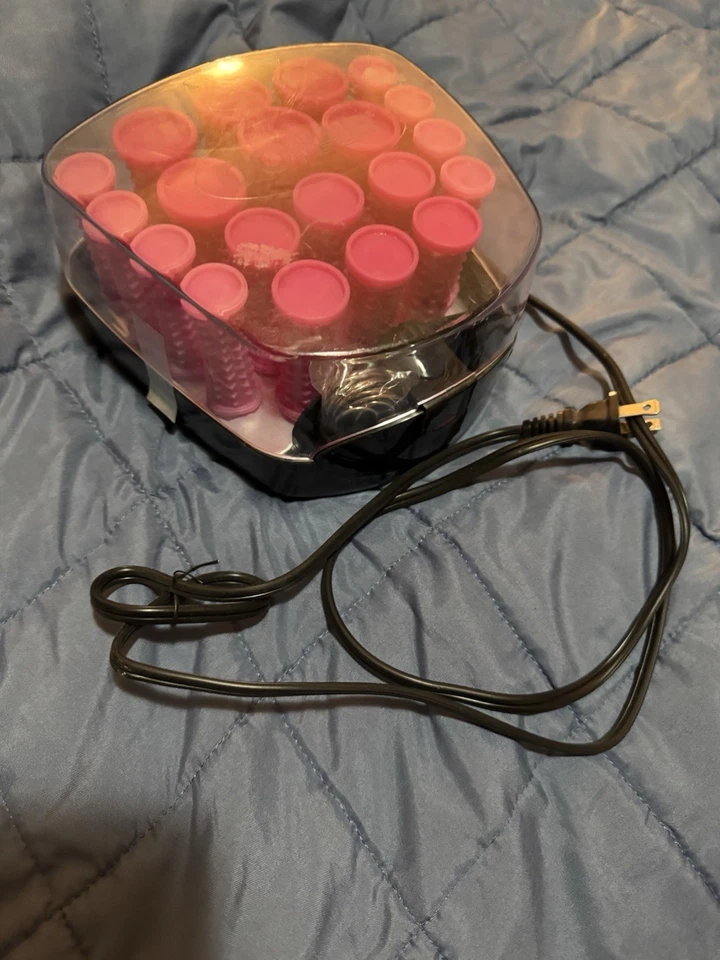 Conair Curls & Waves Multi-Size Hot Rollers Curlers 20 HS83N Pink With Clips - Image 3 of 3