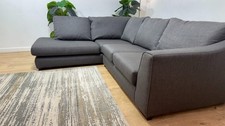 DFS Compton Fabric RHF Open Ended Corner Sofa in Grey