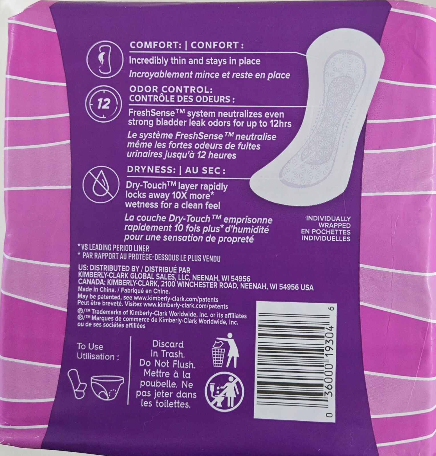 Poise Daily liners, 2 Drop Very Light Absorbency ,Long, 44 Count of