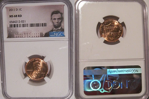 2011 D Lincoln SHIELD Cent 1c NGC MS 68 RD Lincoln Label