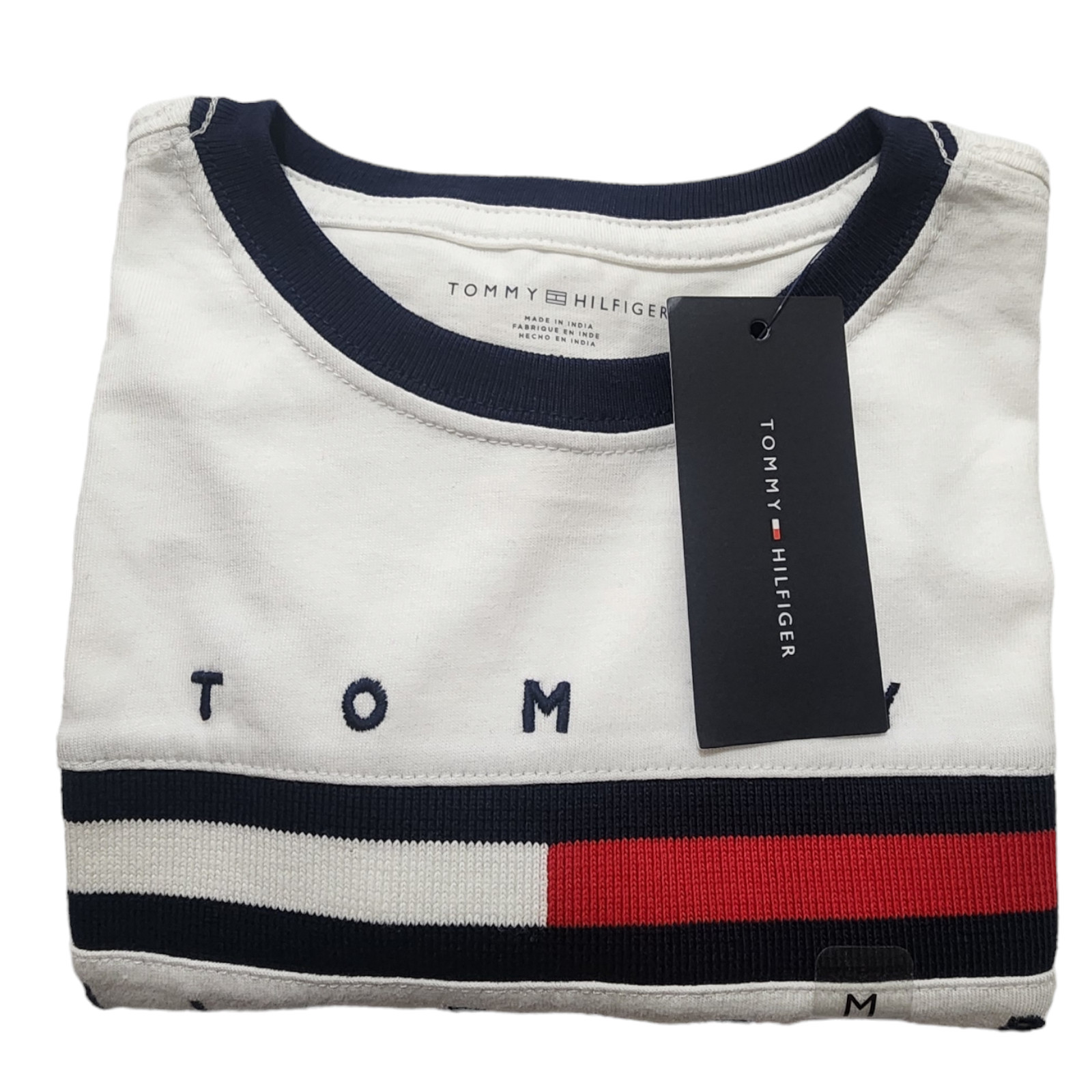Tommy Hilfiger Boys Tino T-Shirt Long Sleeve Big Ribbon Flag Size M thumbnail 6