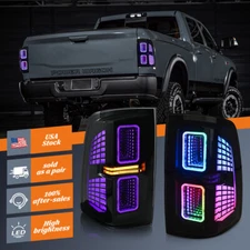 LED RGB Tail Lights For Dodge Ram 1500 2500 3500 2009-2018 Sequential Rear Lamps