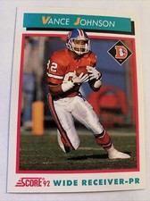 1992 Score Football Card #461 Vance Johnson Denver Broncos NmMt Free Ship!