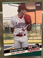 2022 Choice Braydon Fisher Great Lakes Loons Team Card RC Rookie #09 Dodgers