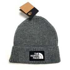 The North Face Mens - TNF Logo Box Cuffed Beanie Hat - Medium Grey Heather
