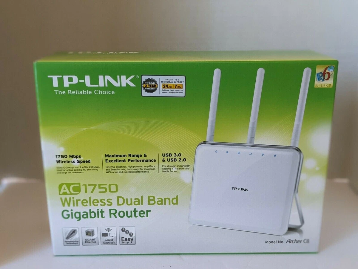 TP-LINK AC1750 Gigabit Wireless Wi-Fi Router Archer C8 W/ Dd-Wrt.