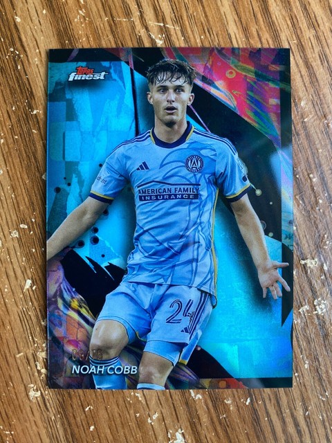 2024 Topps Finest MLS Noah Cobb Aqua Refractor 9/75 Uncommon #151