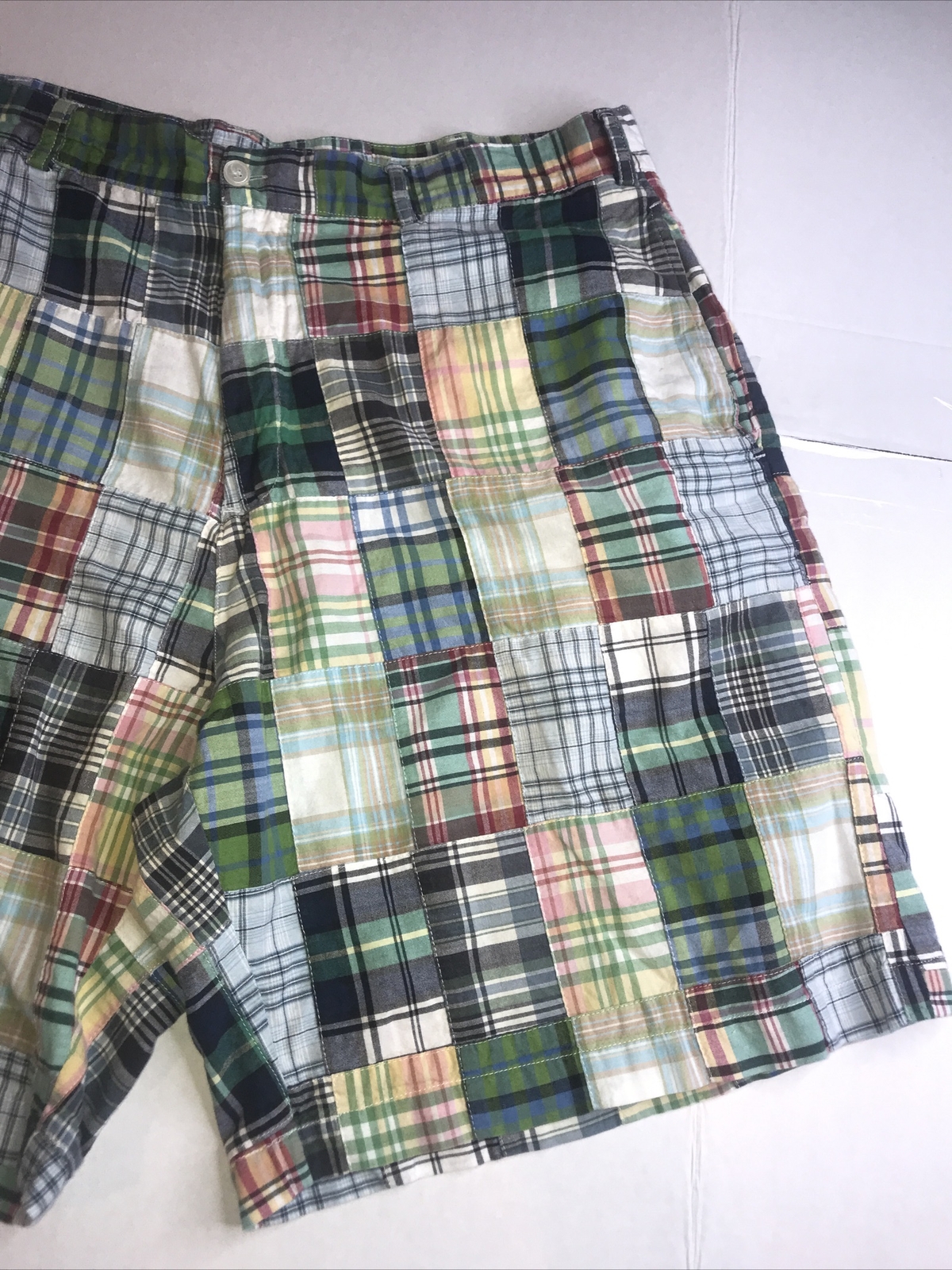 Peter Millar Madras Multicolor Patchwork Plaid Sh… - image 2