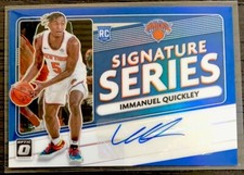 2020 Panini Donruss Blue Optic Immanuel Quickley RC Auto 3/25