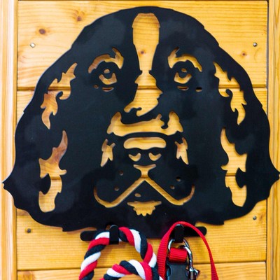 Cocker Spaniel Dog Lead Hook Holder Leash Coat Hanger Gifts Home Garden Ornament