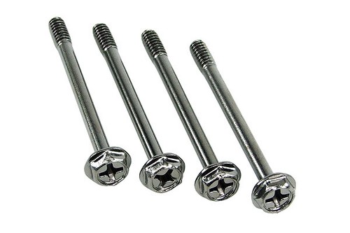 Phobya Viti UNC 6-32 x 40 mm Croce Set di 4 - Black Nickel