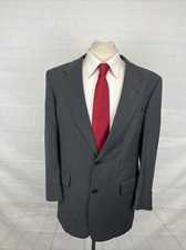 Hart Schaffner Marx Mens Gray Textured Wool S...