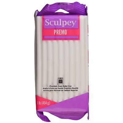 1 lb Premo Sculpey White Polymer Clay for Jewelry Crafts and Sculpting