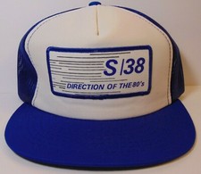New Old Vintage 1980s S 38 DIRECTION OF THE 80's PATCH SNAPBACK TRUCKER HAT CAP