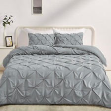 Luxurious Dark Grey King Size Comforter Set - Soft Lightweight All-Season 3-Pi