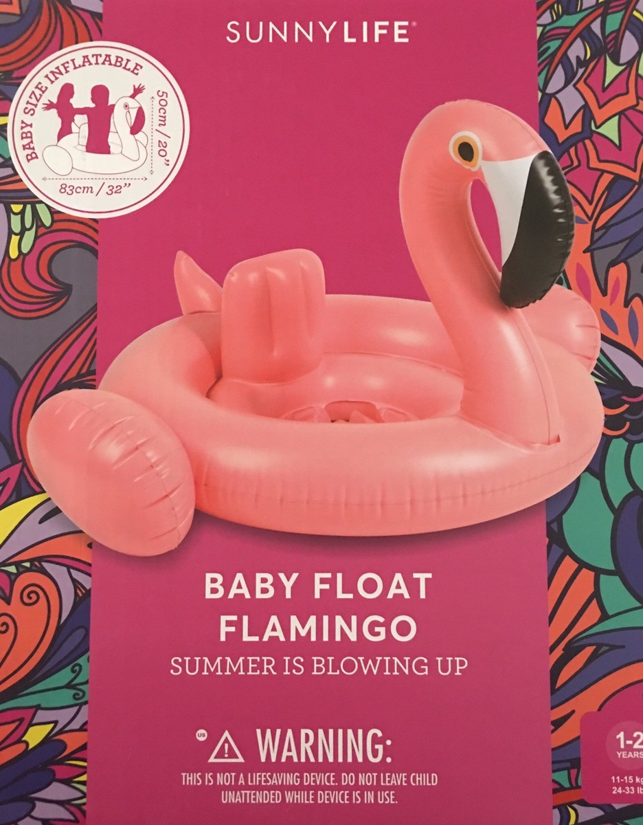 Sunnylife Baby Inflatable Pink Flamingo Pool Float 1-2 Years