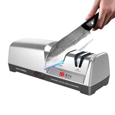 TG2302 Electric Knife Sharpener 15 and 20 Degree 3-Stage System Stainless Steel