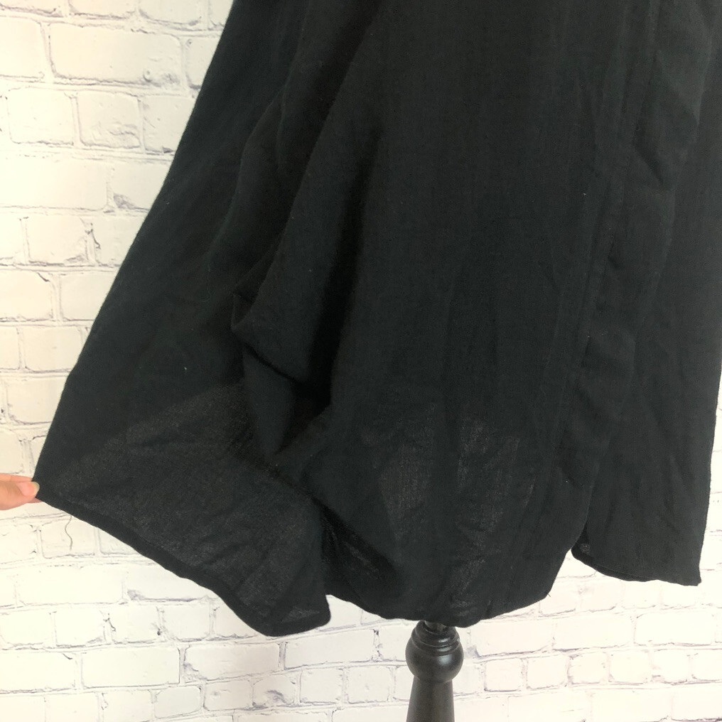 Fridaze Hidden Button Long Linen Jacket Size S Bl… - image 4