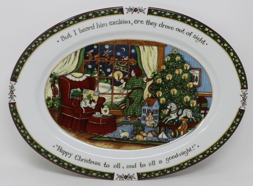 Portmeirion Studio A Christmas Story 16" Oval Platter in Original Box - Picture 3 of 4