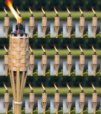 Pack of 24  Bamboo Tiki Torch 150cm (5ft) Outdoor Garden 500ml long burn.