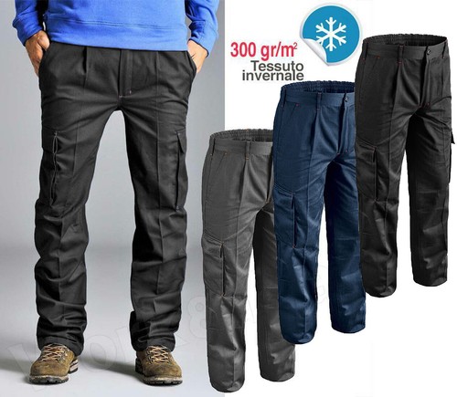 PANTALONE DA LAVORO invernale ecowork energy winter officina operaio cotone  300G | eBay