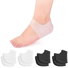 4Pairs Gel Heel Cups Cushion Heel Protector Pads for Heel Pain Plantar Fasciitis
