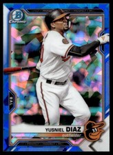 2021 Bowman Chrome Sapphire Yusniel Diaz G38 Baltimore Orioles #BCP-76
