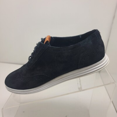 Cole Haan Zero Grand OS Black Suede Oxford Wingtip Womens Shoe Size 6 B