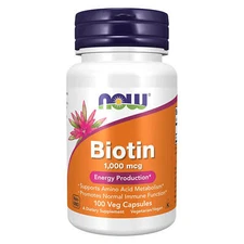 NOW FOODS Biotin 1000 mcg 100 Veg Capsules