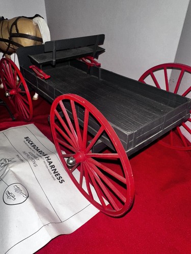 Carrozza vintage Marx JOHNNY WEST BEST OF THE WEST Buckboard con cavallo rara! - Foto 8 di 9