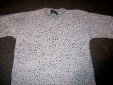 AVALANCHE (made in USA) Cotton/poly Black/White Tweed Sweater (SIZE XL (18/20)