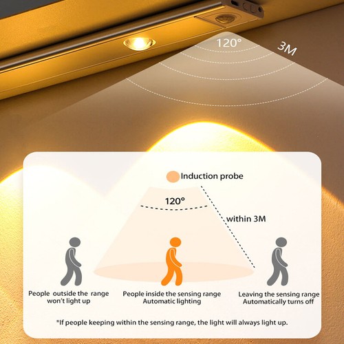 Rechargeable Magnetic Cabinet Dimmable Lamp LED Motion Sensor Under Closet Light - Picture 6 of 41