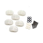 6Pcs Oval Shape Guitar Tuning Pegs Tuners Machine Head Buttons Knobs White Pearl