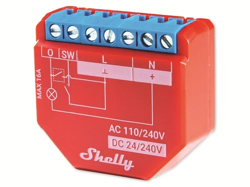SHELLY WLAN-Schaltaktor Plus 1PM, 16 A, Bluetooth