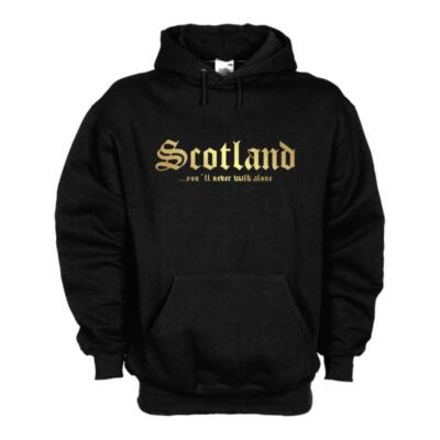 Kapuzensweat SCHOTTLAND (Scotland) never walk alone Kapuzenpulli (WMS01-54d)