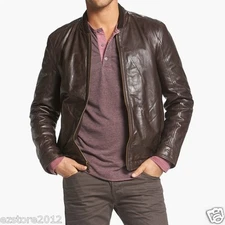 New $725 Marc New York by Andrew Marc Men’s Cash Leather Bomber Jacket Size L
