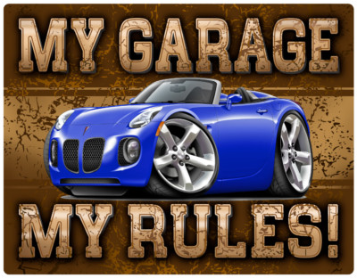 Pontiac Solstice Convertible My Garage My Rules Wall Art Graphic Sticker