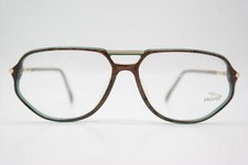 Vintage Jaguar 237-410 Brown Green Gold Oval Eyeglass Frame