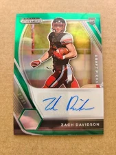 2021 Panini Prizm Draft Picks Zach Davidson Green RC Auto DPA-ZAD - Bills