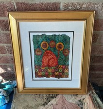 Helen Rhodes - ORIGINAL cat painting Framed 1995
