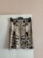 Vintage Just Cavalli Skirt Women Baroque Print Mini Pencil