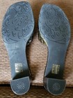 Brighton Size 7.5 Lady Slide Sandals Dark Olive Leather 2" Heel Made In Italy — photo 8