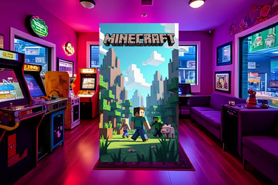Minecraft Videospiel Poster/Druck A3/A4/A5 230 g/m² gerahmt