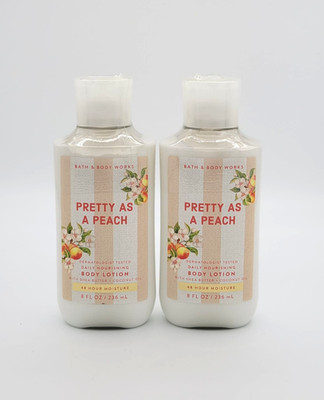 Bath & Body Works Pretty as Peach Daily Nourishing Body Lotion 8oz Set of 2