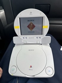 Sony PlayStation PS1 PSOne Console with LCD Screen & Carrying Case - Tested