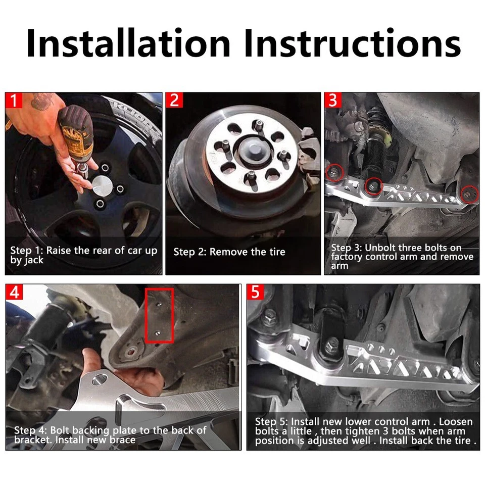 Par rojo brazo de control inferior trasero para Honda Civic EG 92-95 Acura Integra 94-01 Foto 3 de 4