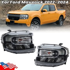 For Ford Maverick 2022-2025 2026 Black Left Right Headlight W Led Drl Headlamp
