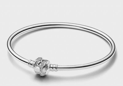PANDORA Moments Limited Edition Shooting Star Charm Bangle Bracelet Silver NEW S